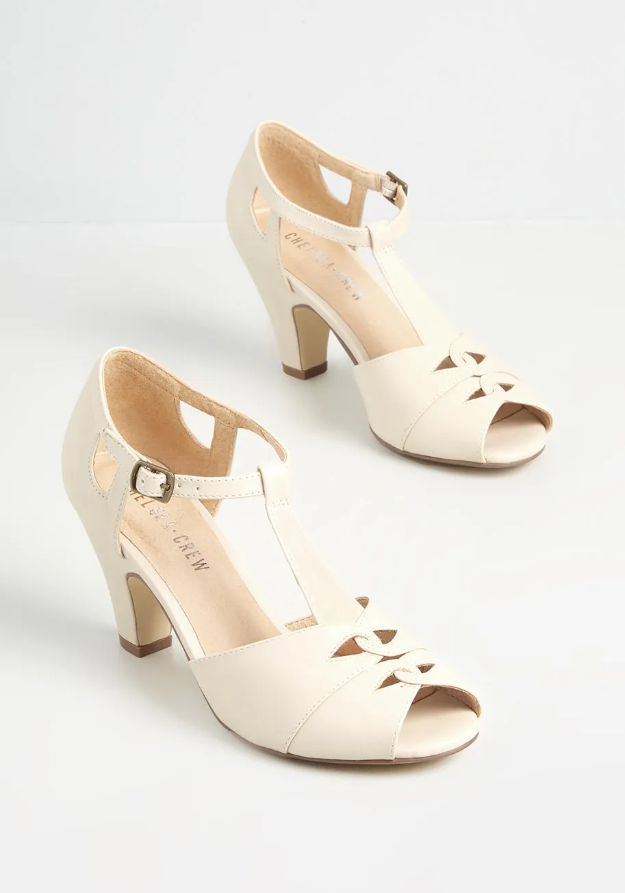 Masterfully Mingling T-Strap Heel