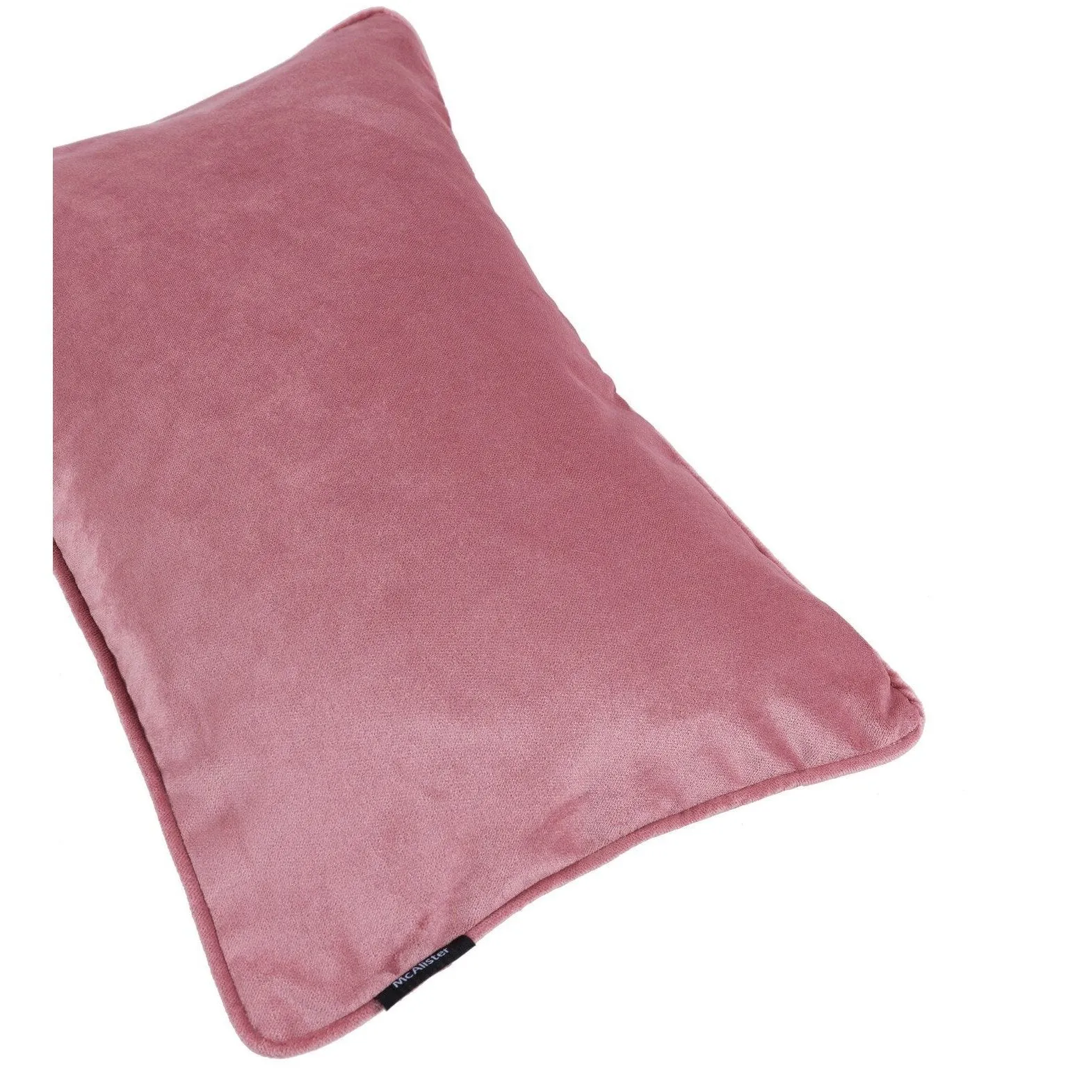 Matt Blush Pink Piped Velvet Cushion