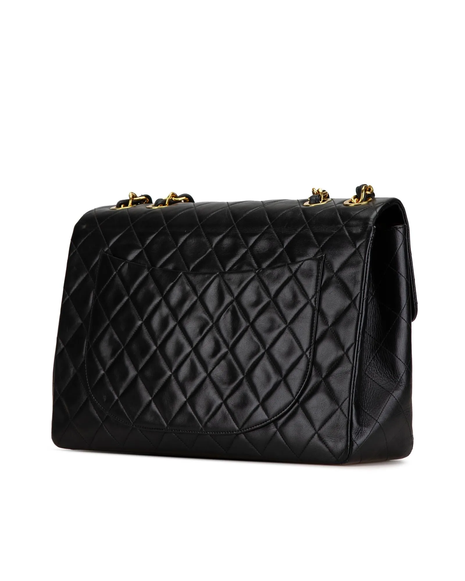 Maxi XL Classic Lambskin Single Flap Bag with Oversize CC Turn Lock Closure