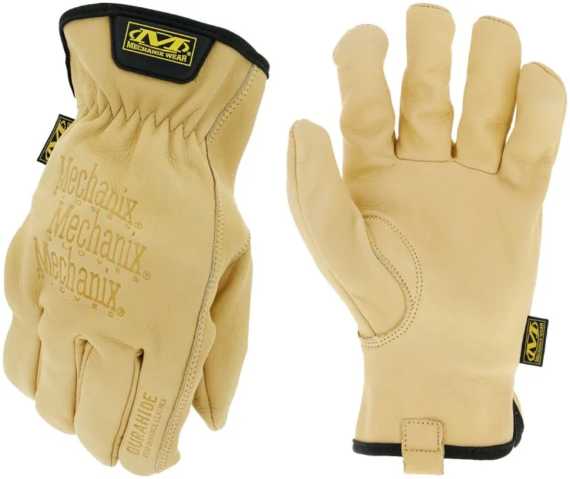 Mechanix Wear LDCW-75-011 Gloves, XL, 11 in L, Keystone Thumb, Elastic Cuff, Leather, Tan :PR: QUANTITY: 1