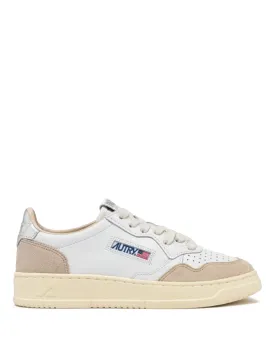 Medalist Low Wom White/Beige/Silver Leather/Suede