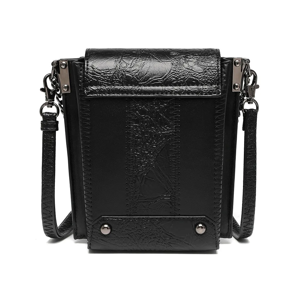 Medieval Punk Crossbody Bag Shoulder Purse Leather Belt Pouch Waist Bag