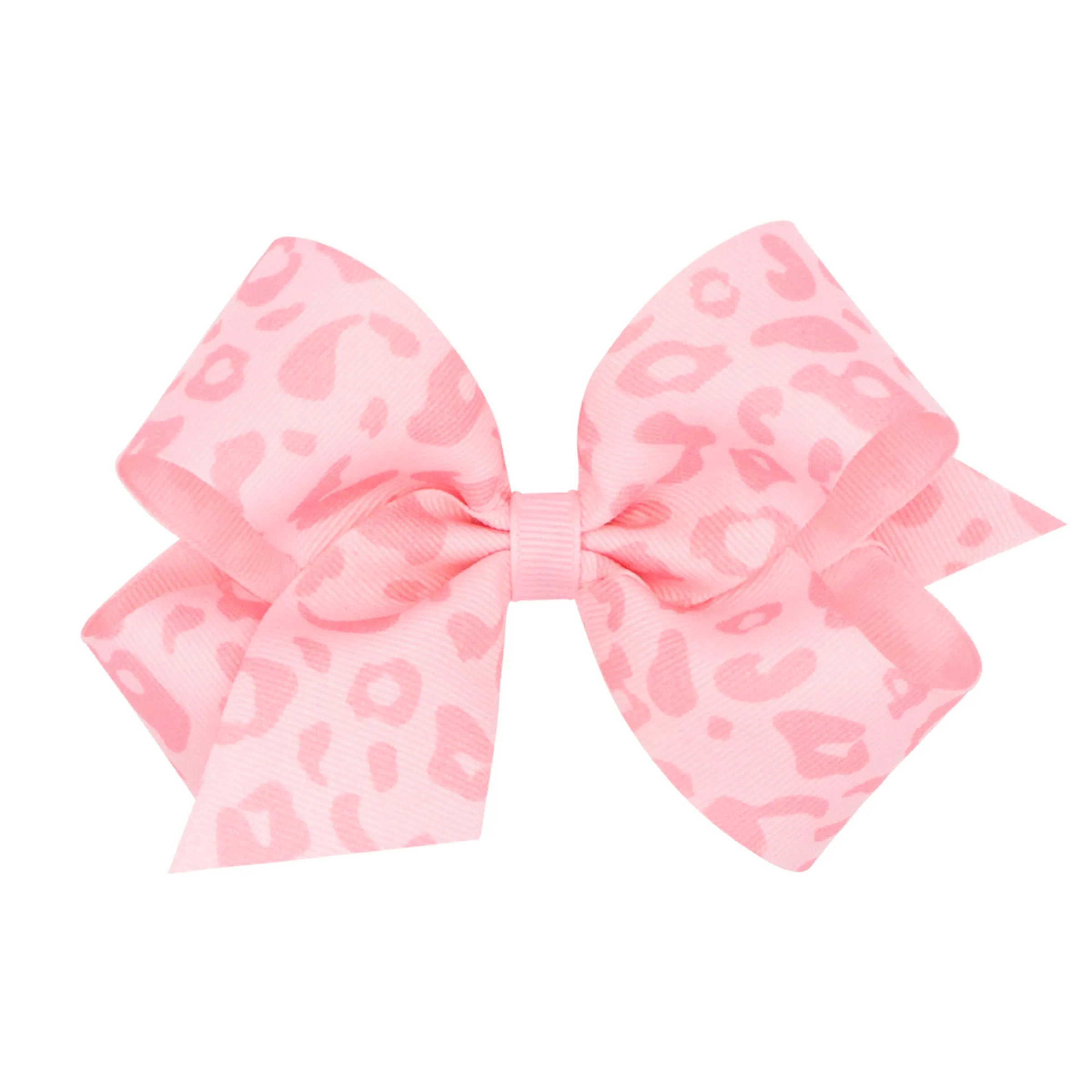 Medium Leopard Grosgrain Hair Bow on Clippie - 6 Colors