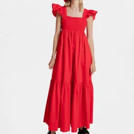 MEIMEIJ - RUFFLE SMOCKED MAXI DRESS