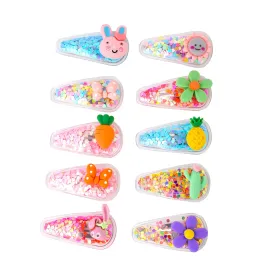 Melbees by Yellow Chimes Hair Clips for Girls Kids Hair Clip Hair Accessories for Girls Baby's Multicolor 10 Pcs Snap Hair Clips With 50 Pcs Rubber Bands Set for Kids Tic Tac Clips Hairclips for Baby Teens Toddlers