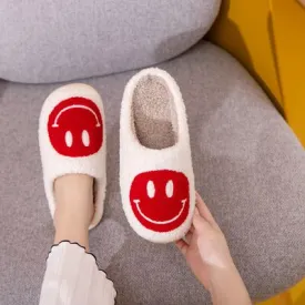 Melody Smiley Face Cozy Slippers