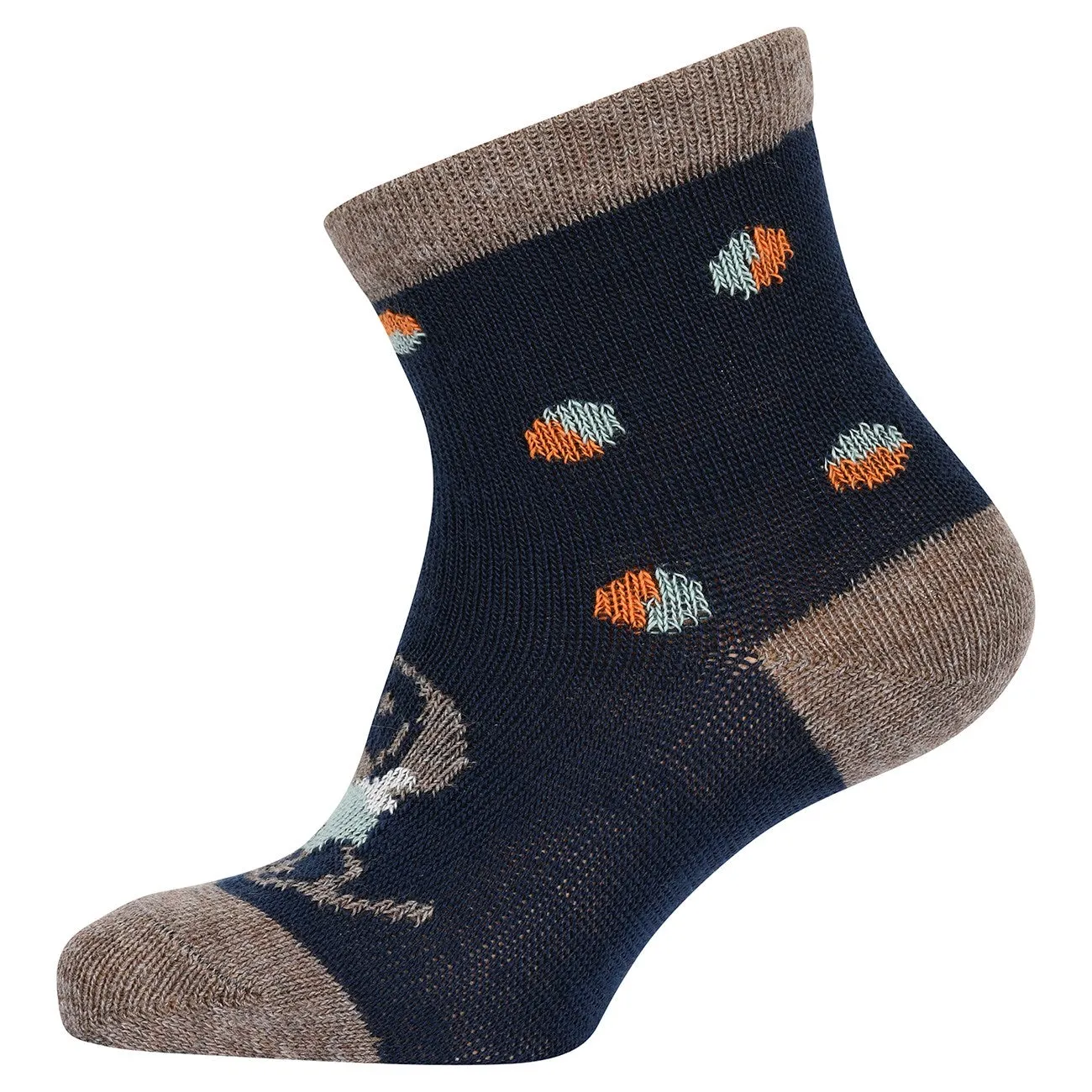 MELTON Peacoat Blue DAnd fun socks