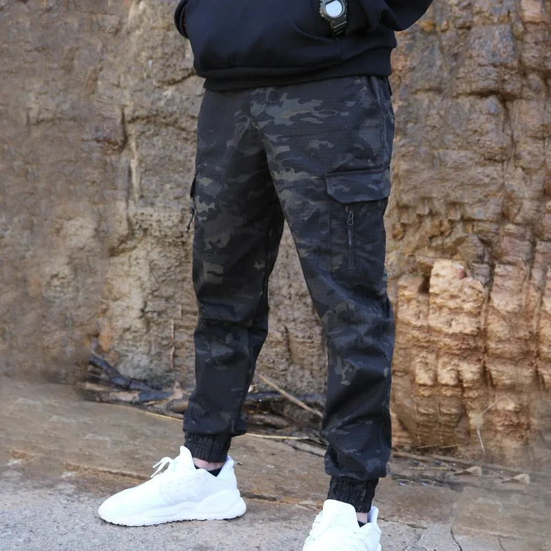 Men Fashion Streetwear Casual Camouflage Cargo Pants