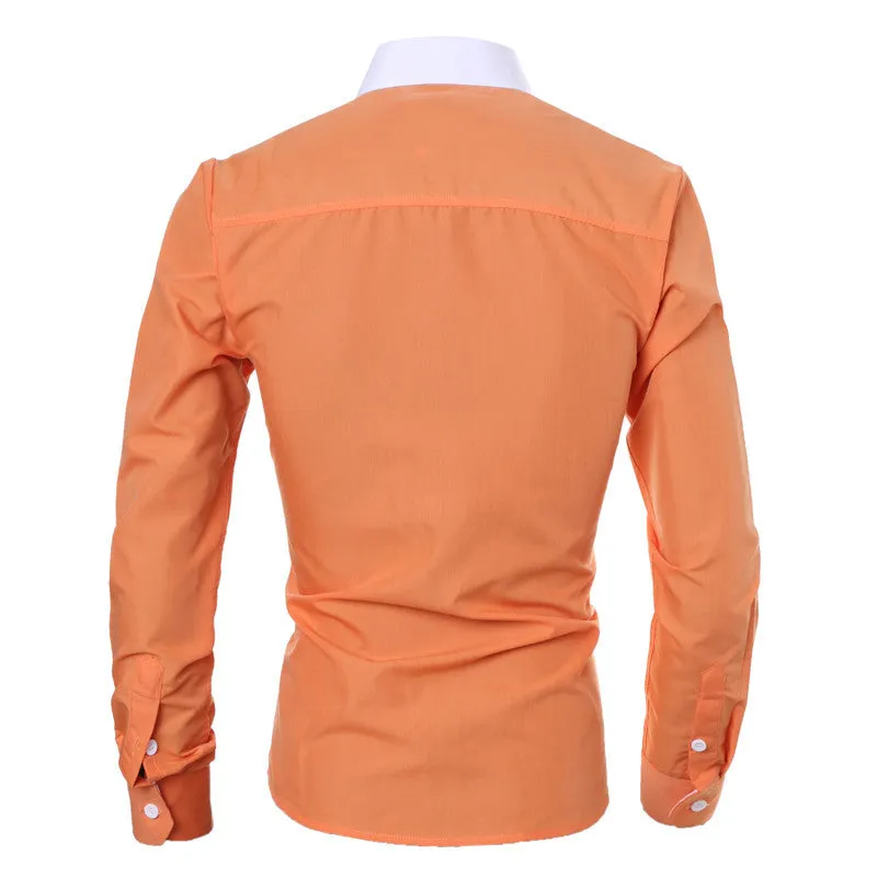 Men Shirt Luxury Brand Male Long Sleeve Shirts Casual Mens.