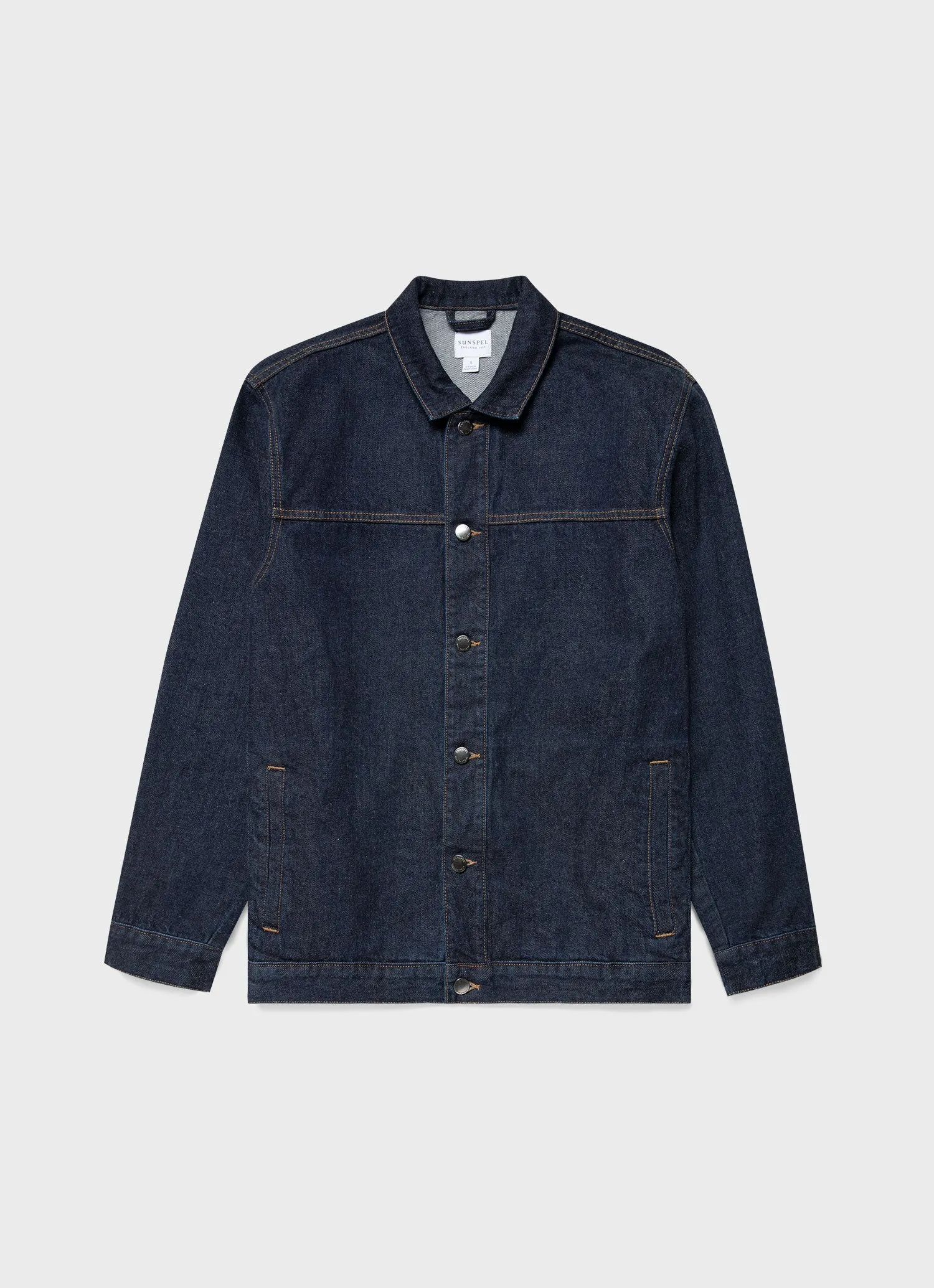 Men's 13oz Japanese Denim Jacket in Rinse Wash Denim