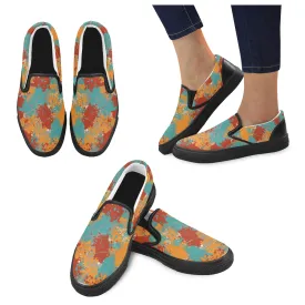 Men's Acrylic Paint Splatter Print Canvas Slip-on Shoes