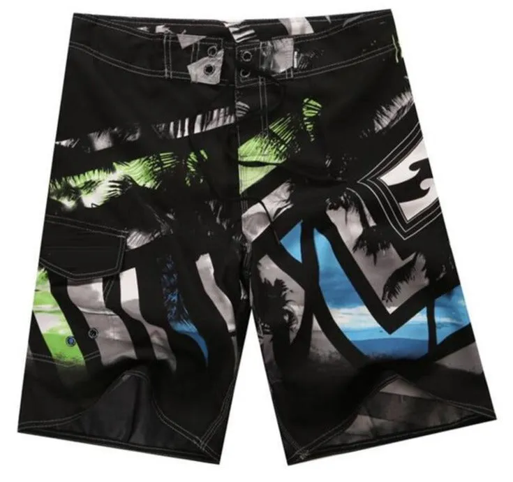 Men's Beach Trunks Board Shorts with Elastic Waist and Pocket