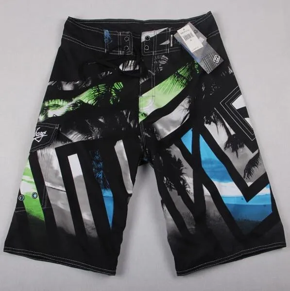 Men's Beach Trunks Board Shorts with Elastic Waist and Pocket