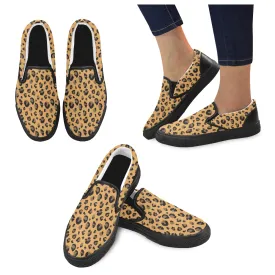 Men's Big Size Leopard Print Slip-on Canvas Shoes