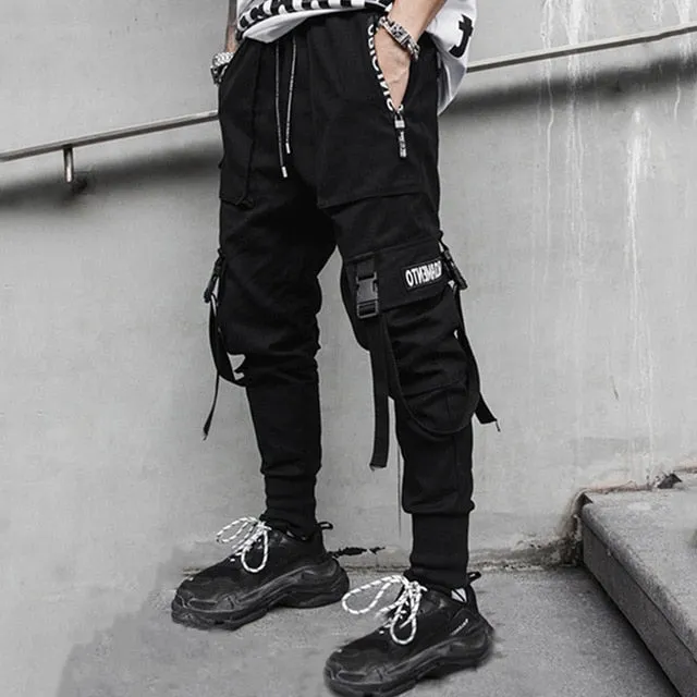 Men's black streetwear casual Pants