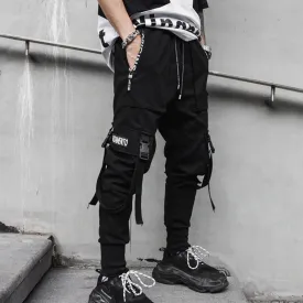 Men's black streetwear casual Pants