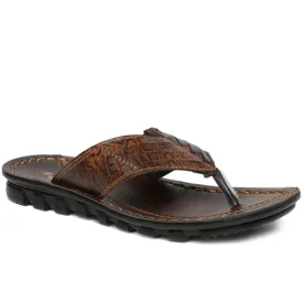 Men's Brown Vertex Flip-Flops