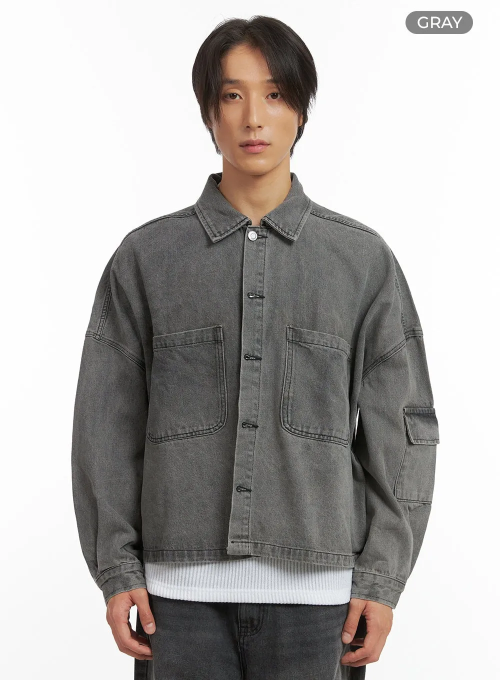 Men's Buttoned Nomard Denim  Jacket IO402