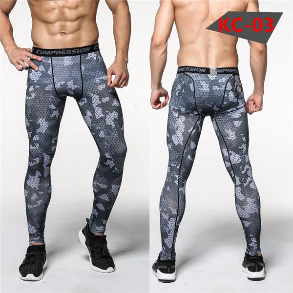 Men's Camouflage Versatile Compression Tights ideal for Cross-fit, Bodybuilding, Running