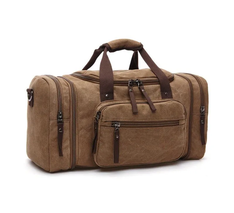 Men's Carry On Canvas Travel Duffel Bag