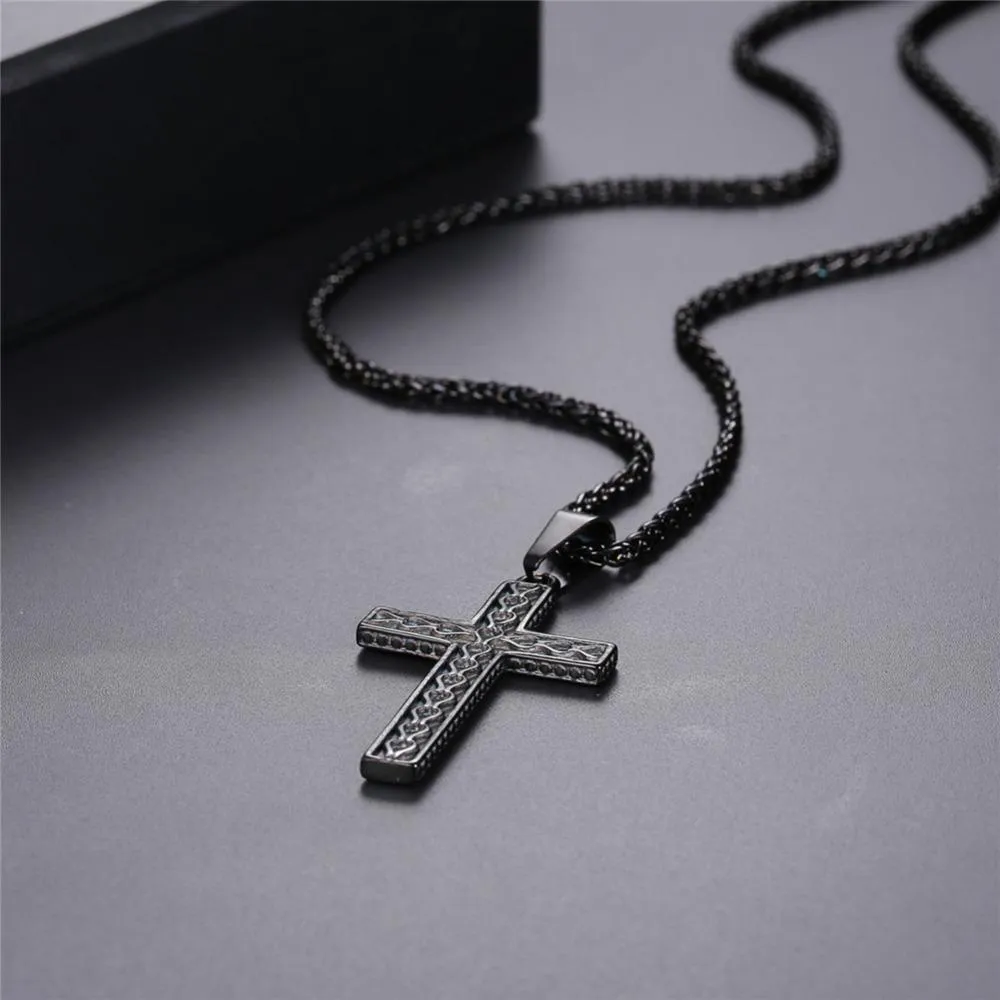 Men's Christian Necklace <br> Ancient Cross