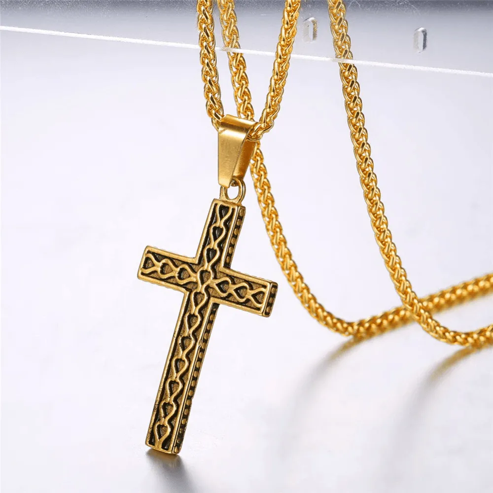 Men's Christian Necklace <br> Ancient Cross