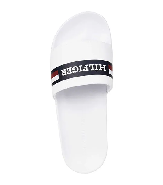 Men's Corporate Hilfiger Pool Slide White