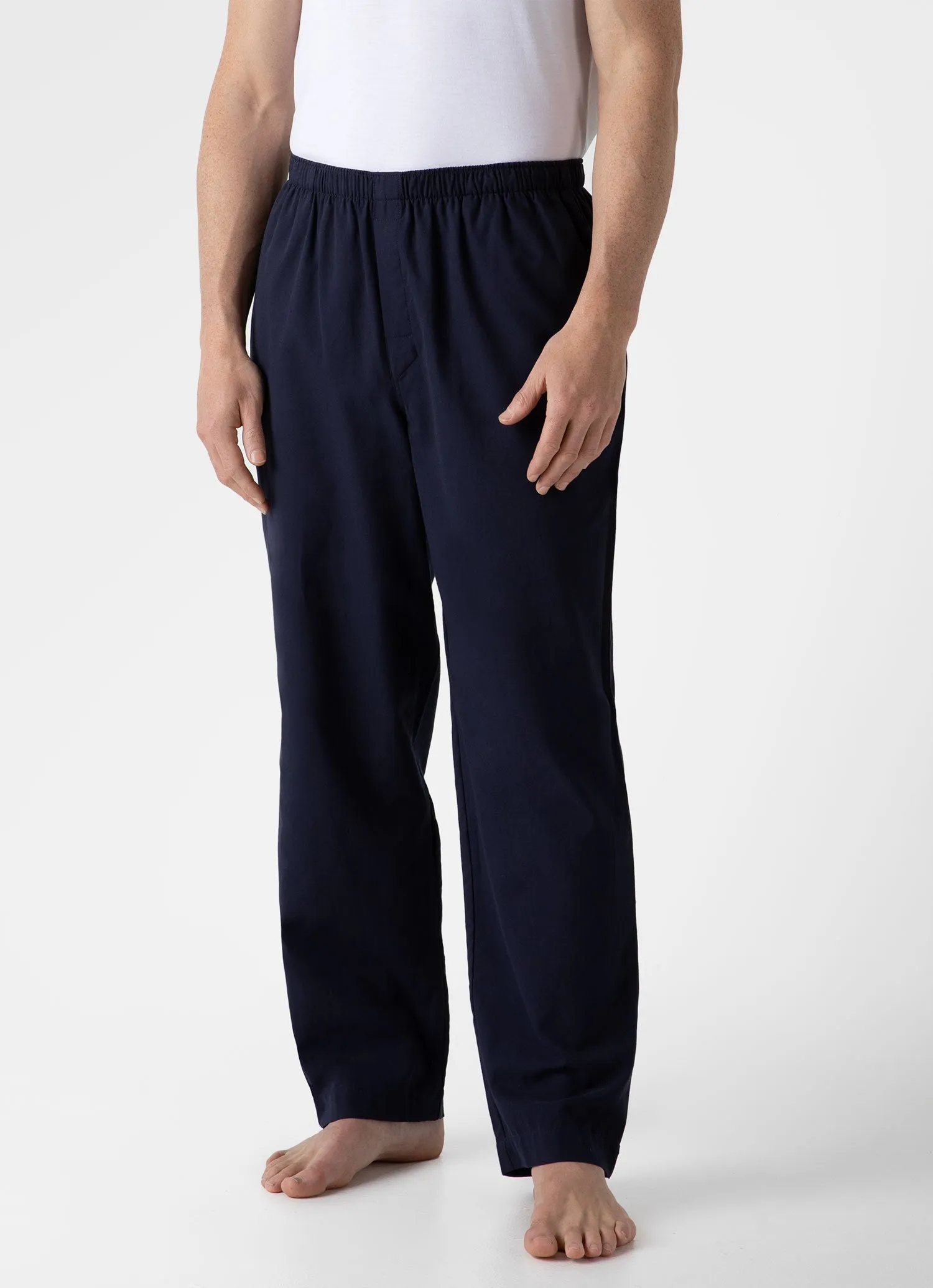 Men's Cotton Flannel Pyjama Trouser in Navy