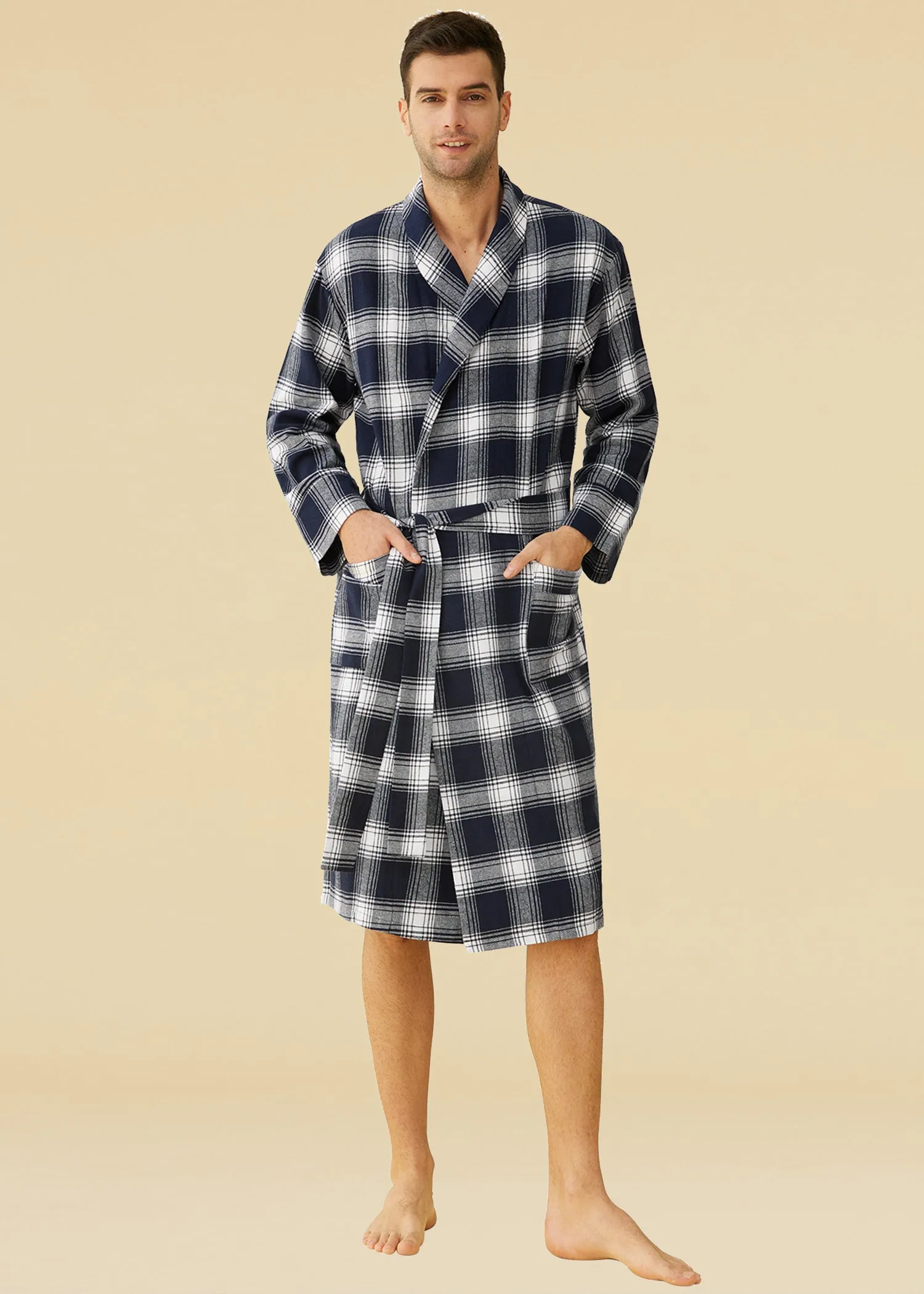 Men's Cotton Flannel Robe