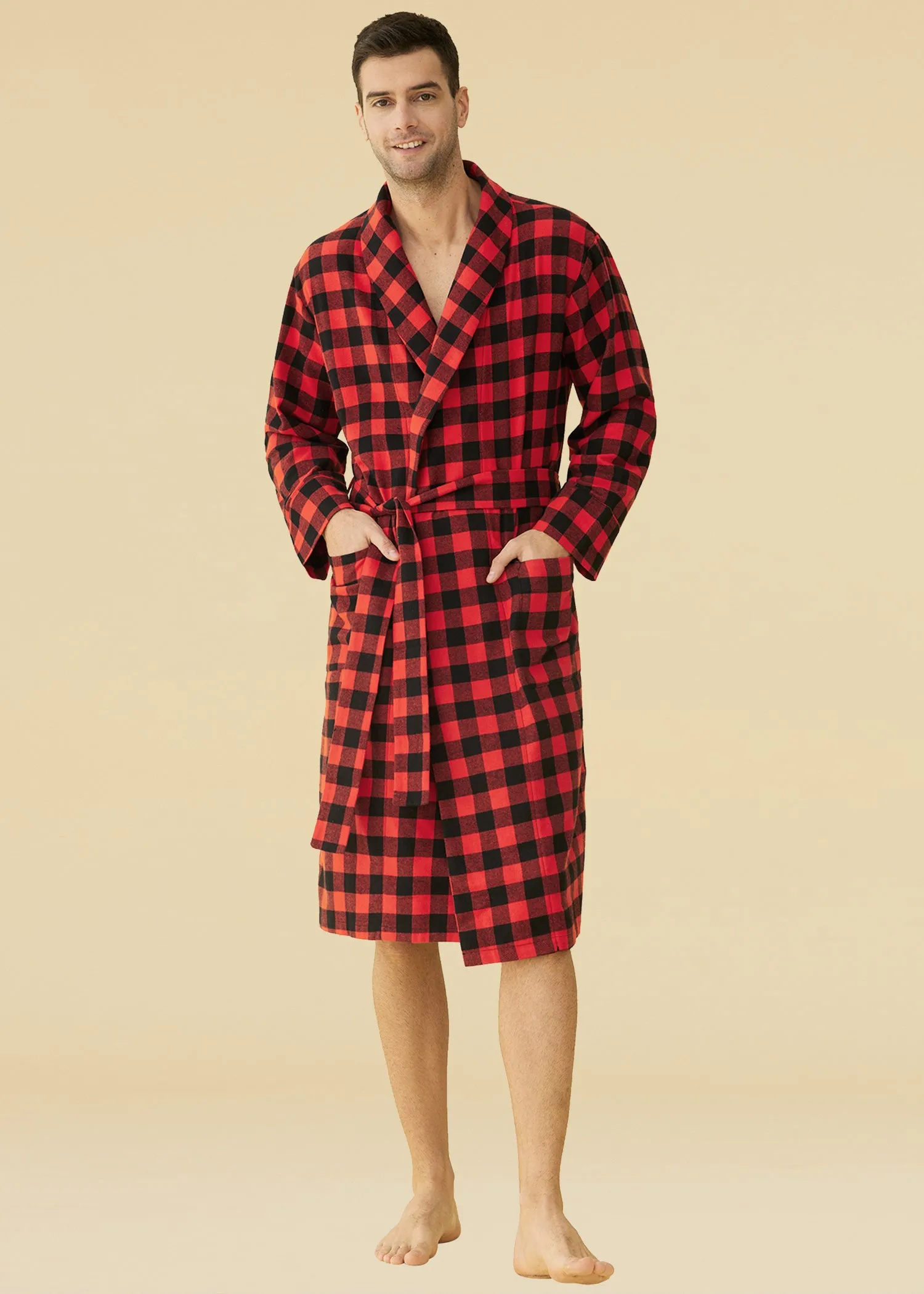 Men's Cotton Flannel Robe