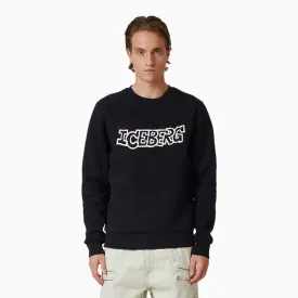 Men's Crew Neck Sweatshirt With Institutional And Cartoon Logo