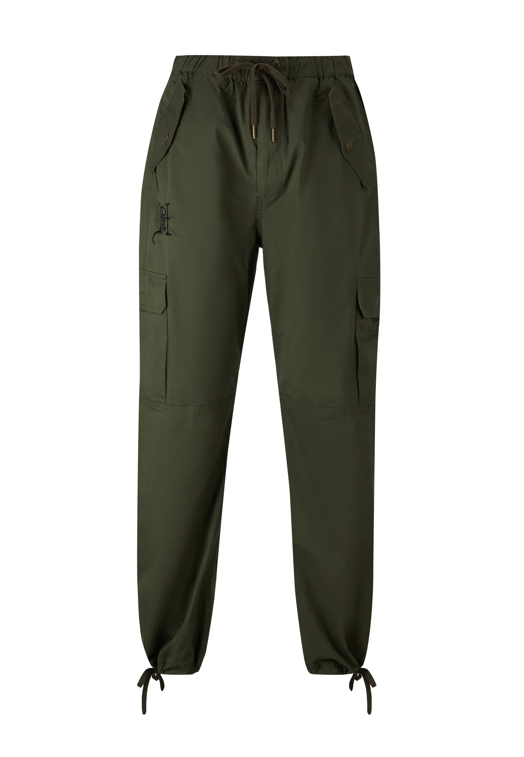 Mens D-B-D Tonal Woven Cargo Trousers - Green