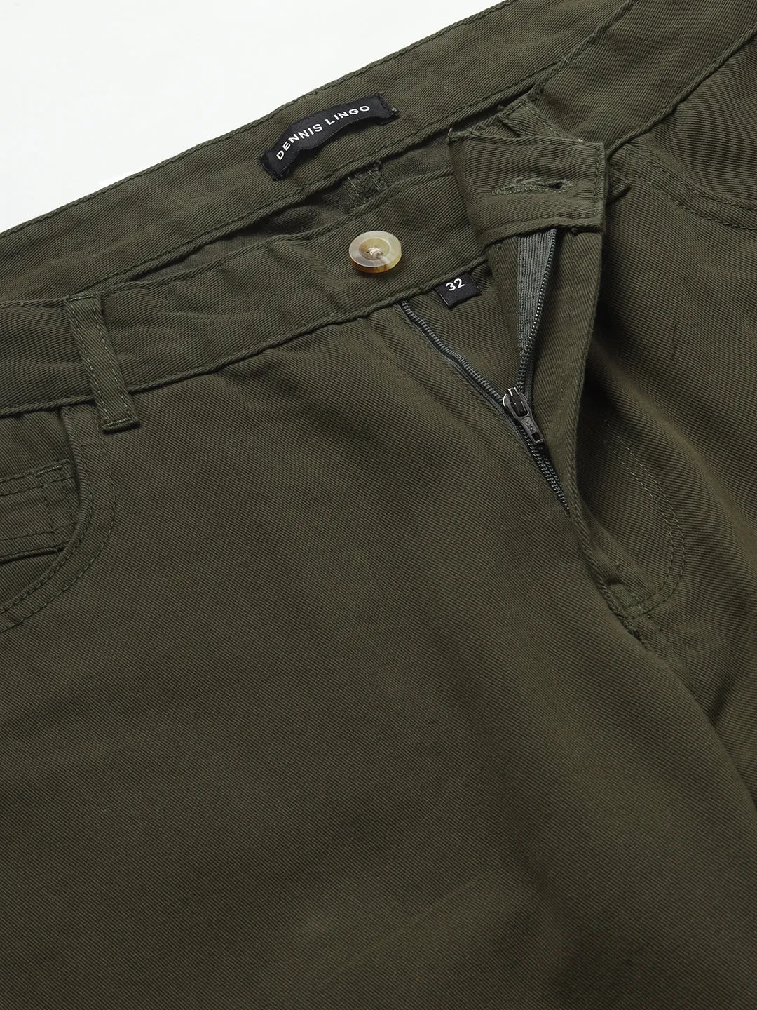 Men's Dark Olive Solid Chino