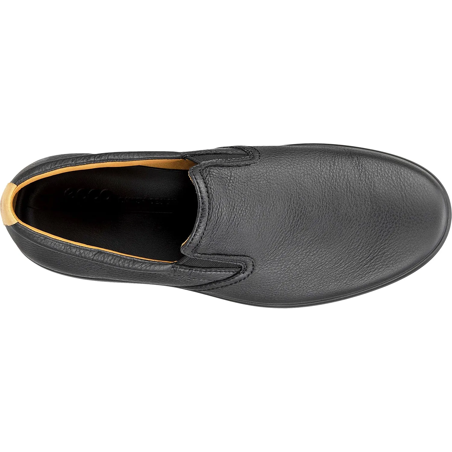 Men's Ecco Soft 7 Slip On 2.0 Black/Lion Leather