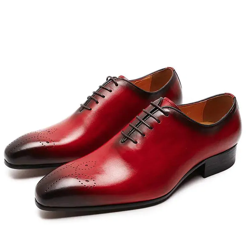 Men's Elegant Leather Oxford Dress Shoes