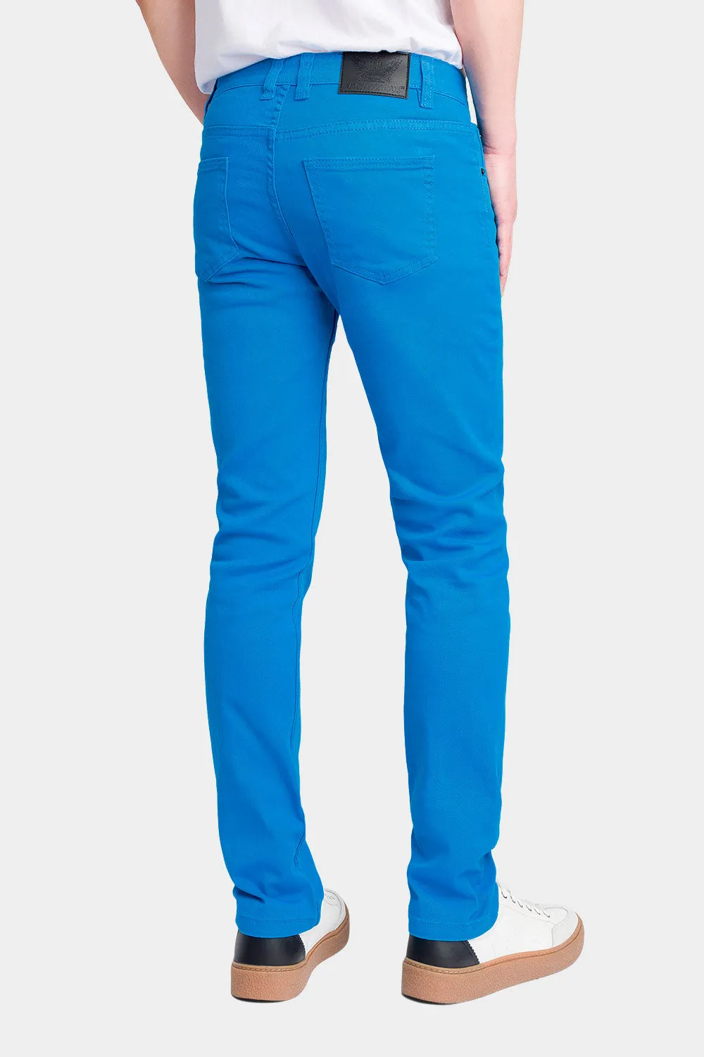 Men's Essential Skinny Fit Colored Jeans (Turquoise)