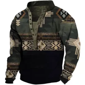 Men's Ethnic Print Sweatshirt