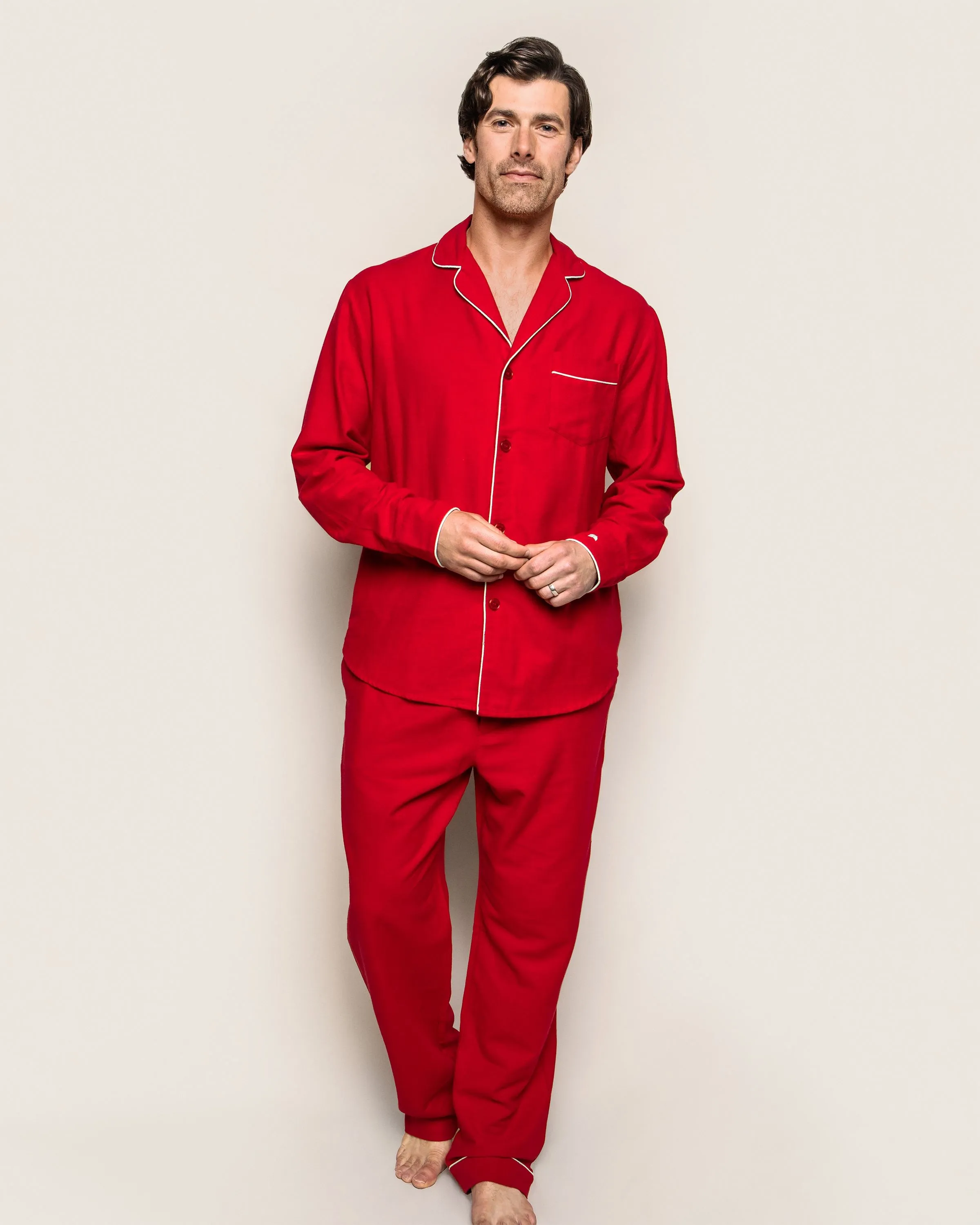 Men's Flannel Pajama Set | Red