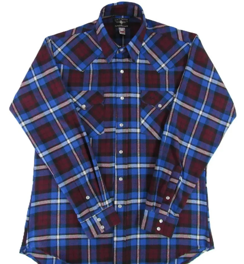 Men's Flannel Western Shirt - The Jewel Plaid