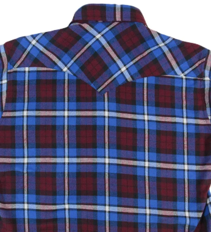 Men's Flannel Western Shirt - The Jewel Plaid