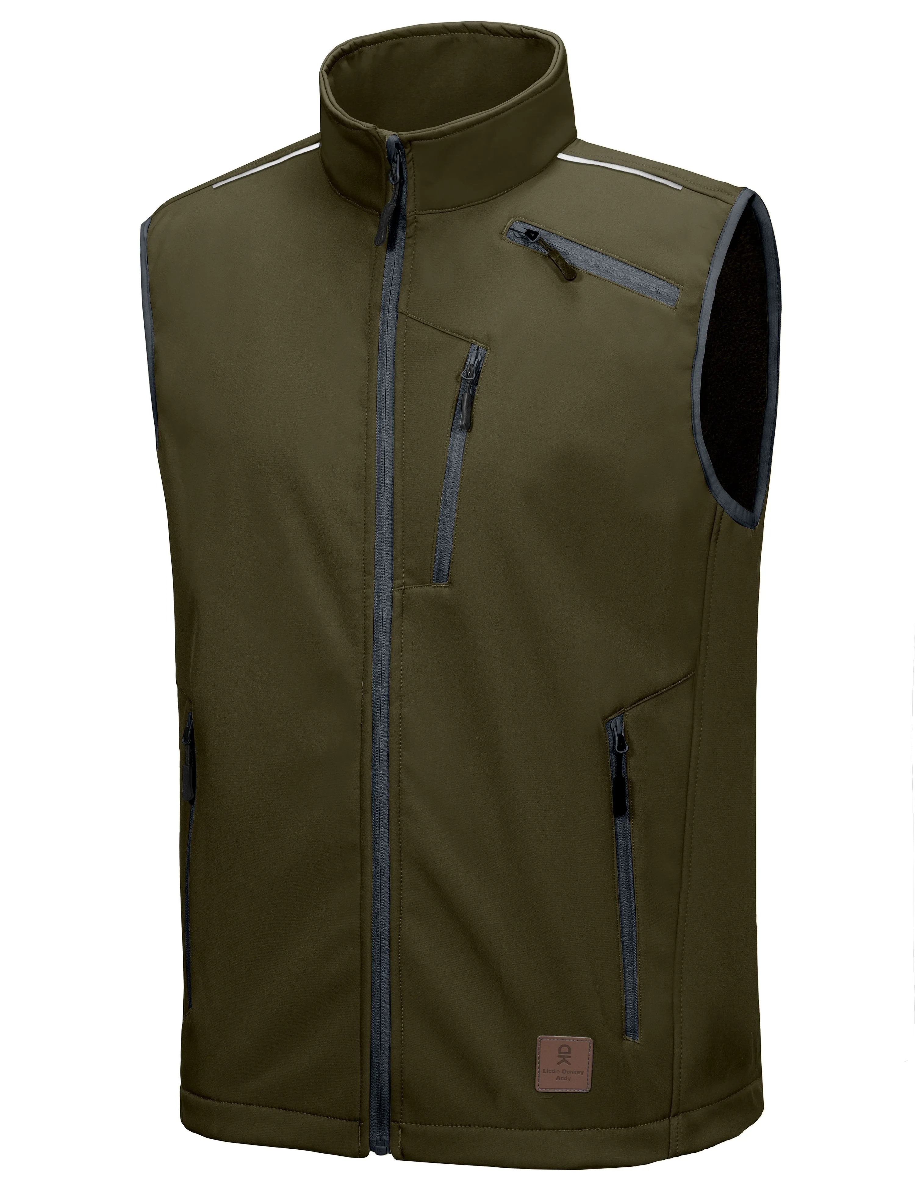 Men's Fleece Lined Softshell Hiking Golf Vest