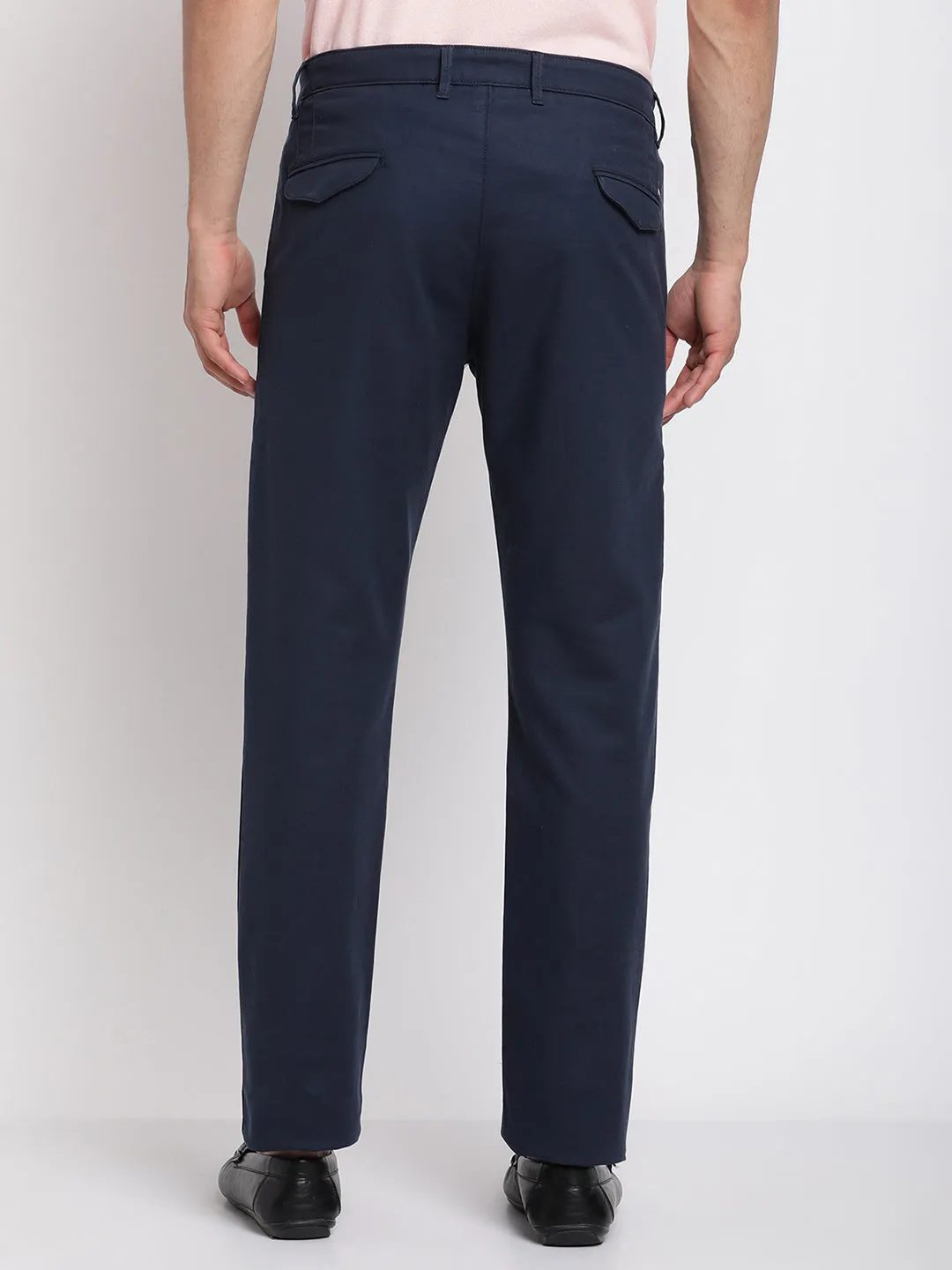 Men's Formal Flat front Blue  Trousers