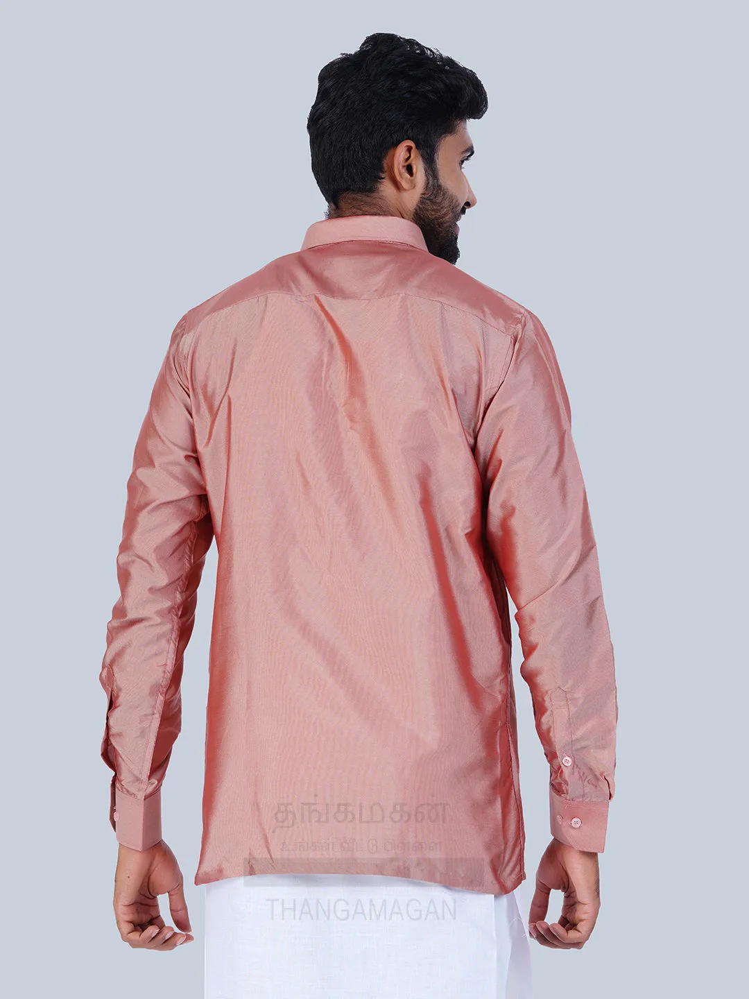 Men's Karishma Fullhand Shirt Only Mauve  - Thangamagan