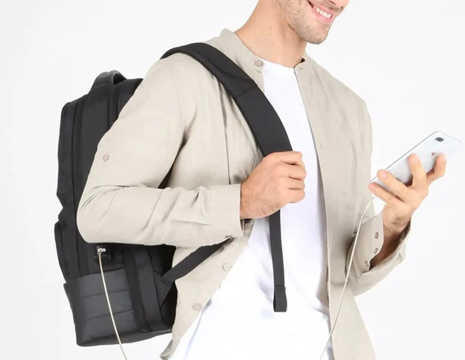 Men's Large Capacity 15" Laptop Backpack with USB Charging