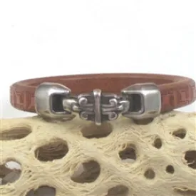 Men's Light Brown Leather Bracelet Regaliz Leather