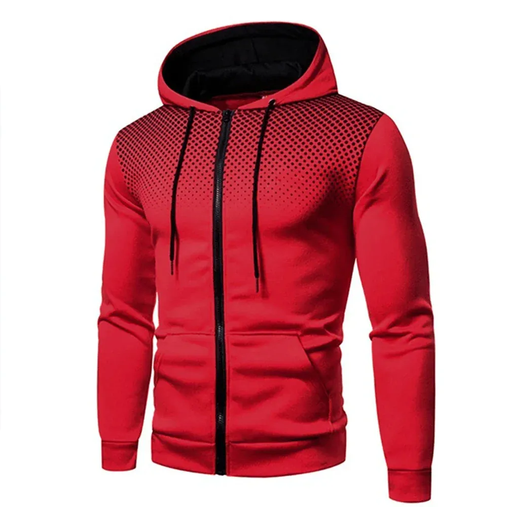 Mens Lightweight Zipped Up Hoodie