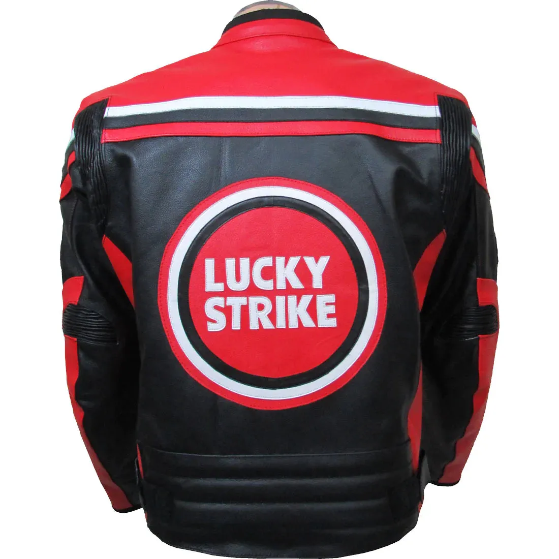 Mens Lucky Strike Leather Motorcycle Jacket