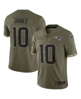 Men's Mac Jones Olive New England Patriots 2022 Salute To Service Limited Nike Jersey Green