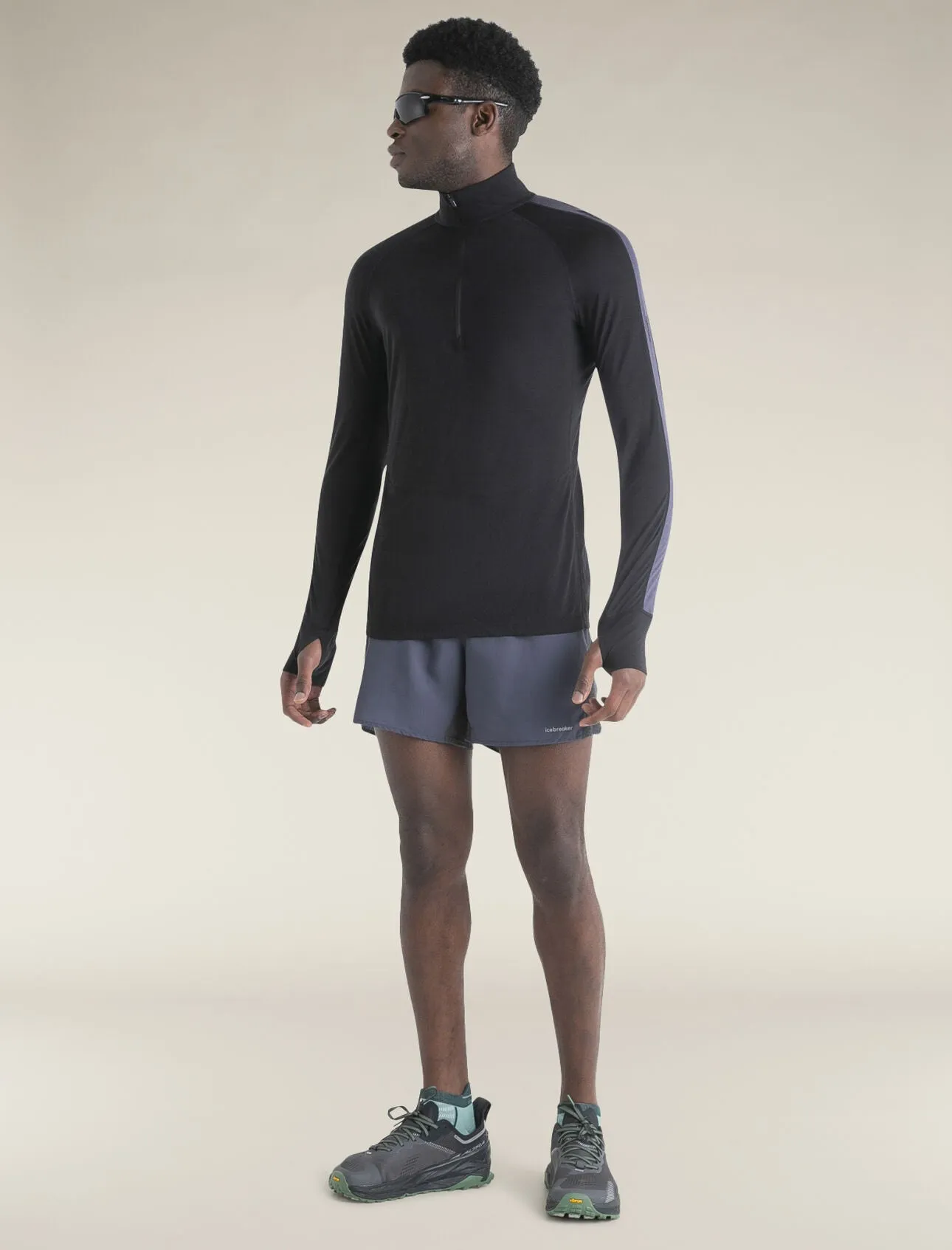 Mens Merino Blend 125 ZoneKnit™ LS Half Zip Thermal Top