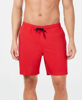 Men's quick-dry performance solid 7 swim trunks created for Macy's Club Room